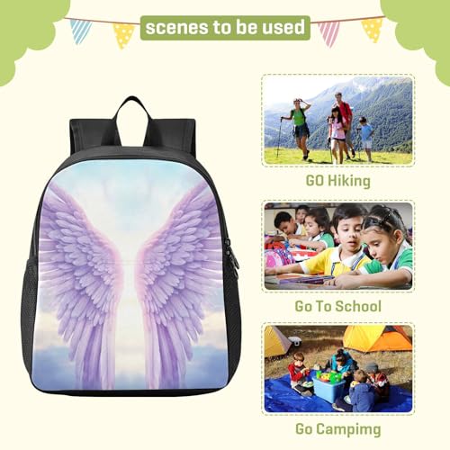Purple Blue Angel Wings Toddler Backpack for Boys Girls Kids Backpack Preschool Kindergarten Child Bookbag 202b43783