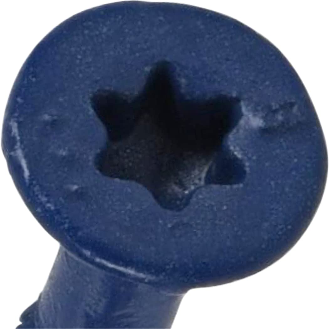 Power Pro 376528 Concrete Screw Anchors, 3/16" x 4", High-Performance, Code-Approved, Epoxy Coated, Coarse Thread, for Concrete and Masonry, Outdoor Rust Resistant, Blue, 100pcs
