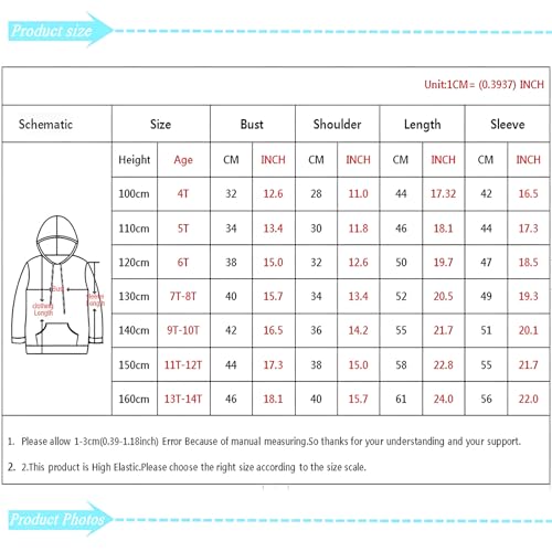 Boys Girls Hoodies for Kids 3D Prints Casual Pullover Sweatshirts with Pocket for 6-16 Years4