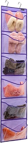 Miniatura 13 de Organizador de zapatos con bolsillos extra grandes, organizador colgante para dormitorio, almacenamiento de zapatos, baño, zapatero con 12 bolsillos