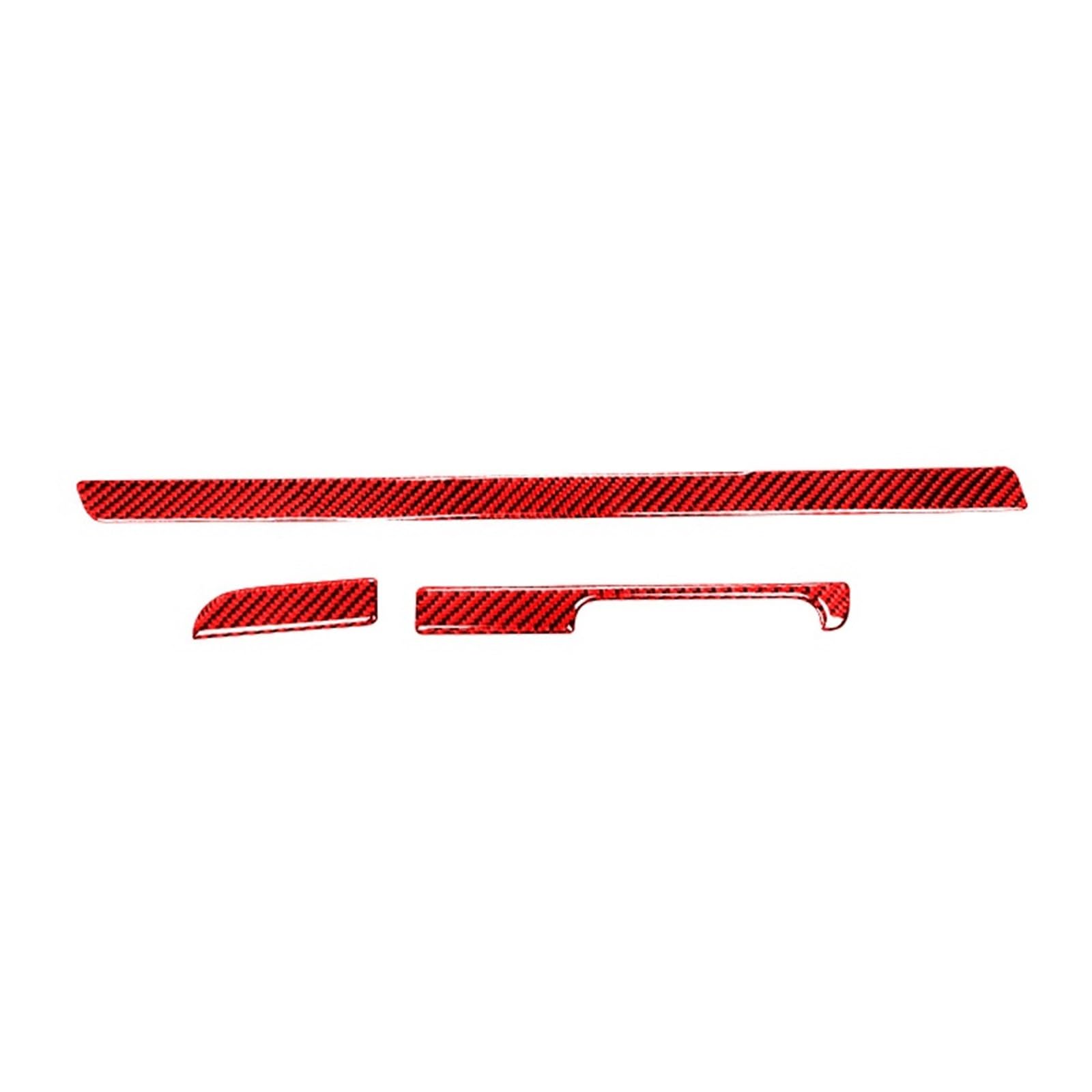 Compatible for VW Scirocco R 2009-2016 Accessories Carbon Fiber Internal Cover Stickers Co-Pilot Trim Car Styling(Red(RHD))
