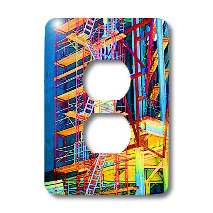 Couleurs vives fluo Vegas plaque 2 prises de courant au design architectural