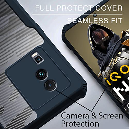 Image of Kapa Beetle Camouflage for Vivo iQOO Neo 7 / Neo 7 PRO (5G) Back Case| [Military Grade Protection] Shock Proof Slim Hybrid Bumper Cover (Blue)