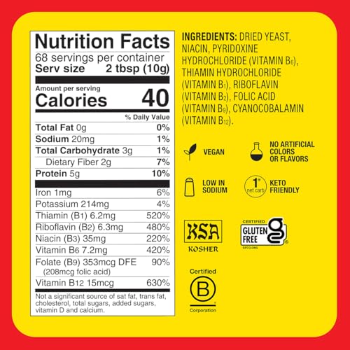 Image of Bragg Premium Nutritional Yeast Seasoning - Vegan, Gluten Free - Good Source of Protein & Vitamins - Nutritious Savory Parmesan Cheese Substitute (24oz (Pack of 2), Original)