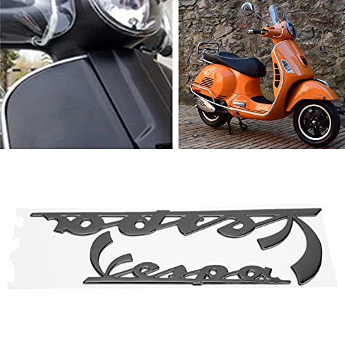 Image of Motorcycle Emblem Sticker, 3 Dimensional Decal Trunk Emblem Rear Sticker for GTS300 LX125 LX150 Sprint Primavera 300 LX LXV Super(Black)