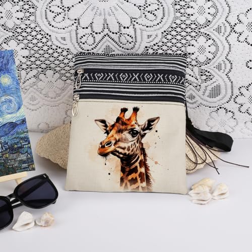 Giraffe Print Crossbody Bag Adjustable Shoulder Strap for Giraffe Enthusiast Birthday Gift Holiday Present for Adult Friend3