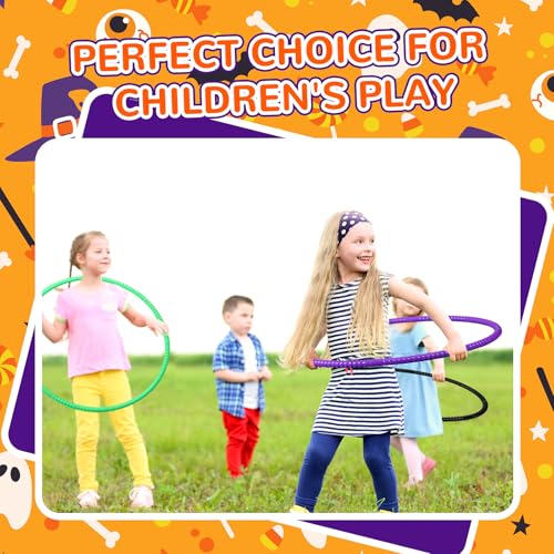 image for Sratte 12 Pcs Toy Hoop for Kid Detachable Adjustable Toy Hoop Colored 