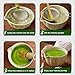 Renmxj Matcha Whisk Set,7 PCS Ceramic Matcha Kit Includes Matcha Bowl with Spout, Matcha Whisk and Holder, Bamboo Scoop, Stainless Sifter, Towel, Unique Gift for Matcha Lovers (Matcha Green)
