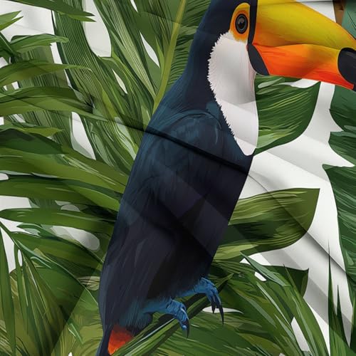 Housse de Couette Toucan 260x240 cm pour une Chambre Ambiance Nature