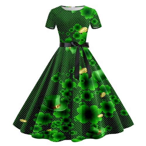 Robe de soirée St. Patrick des années 1950 élégante pour un bal de fin d'année réussi