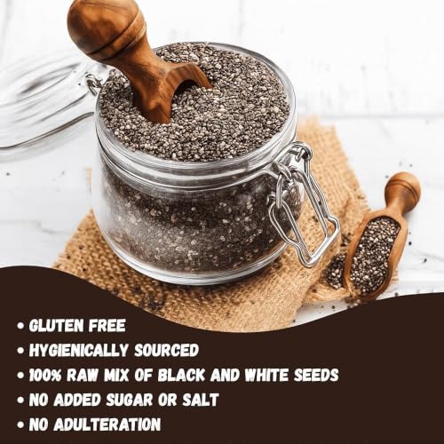 Image of Farmer's Feast Chia Seeds 1kg for Weight Management | Rich in Fiber, Protein & Calcium | Omega 3 Superfood Seeds for Weight Loss, Digestion & Healthy Diet (Pack of 1)