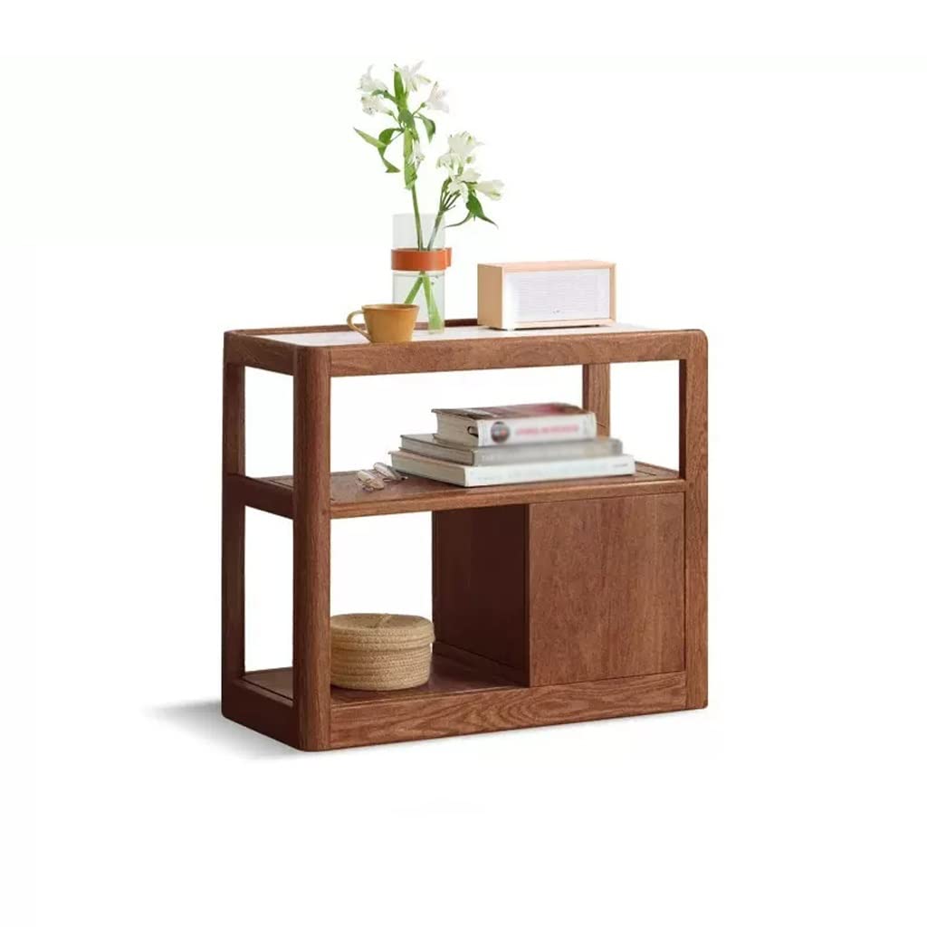 BHGFYXBS Living Room Table Wooden Sofa Side Cabinet Home Slate Side Table Living Room Corner Movable Narrow Side Table Bedroom Bedside Table Living Room Furniture,B