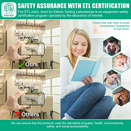 Hansang 12 Pack G9 Led Bulb 4000K Natural Daylight, Height 1.77 Inch 4W(40 Watt Halogen Equivalent) T4 Short Light Bulbs For Crystal Chandelier, G9 Ceramic Bin-Pin Base, 400Lm, Ac 120V, Non-Dimmable #TOP5