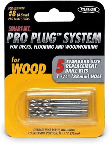 Starborn Juego de brocas de acero inoxidable Pro Plug 5 uds.