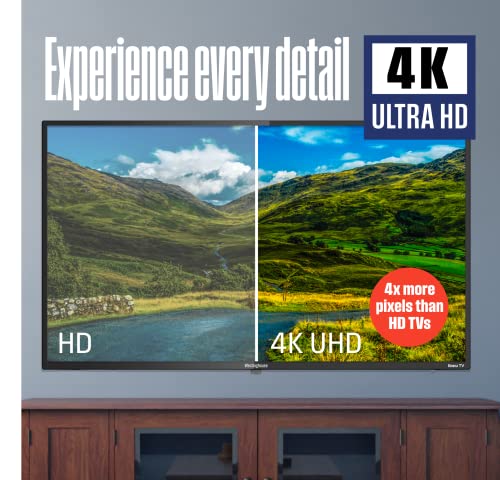 Westinghouse Roku Tv - 50 Inch Smart Tv, 4K Uhd Led Tv With Wi-Fi Connectivity And Mobile App, Flat Screen Tv Compatible With Apple Home Kit, Alexa And Google Assistant #TOP2