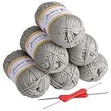 ⭐【Ausgezeichnete Qualität】: 100 % Polyacryl,Fuyit Handstrickgarn Garn ist super weich und langlebig, ohne unangenehmes Jucken oder Kratzen. Häkeln und Nähen von Hand, einfach zu verarbeiten und zum häkeln, stricken oder weben geeignet. Perfekt zum Häkeln.