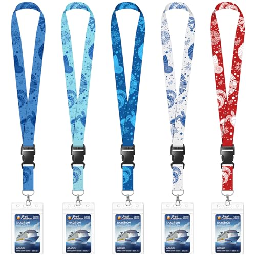 LUMINIPH 5 Pack Cruise Lanyard for Ship Cards...