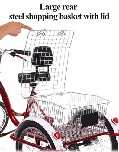 Triciclo 20 pulgadas con cesta trasera, azul miniatura 5