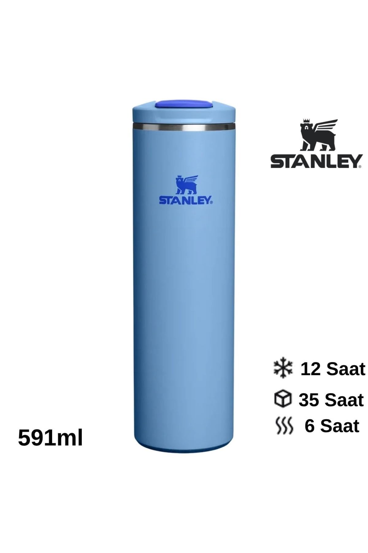 Stanley The Transit Fliptop Mug 0.59 L Termos Kupa Bardak Matara Mavi, 10-13061-0026