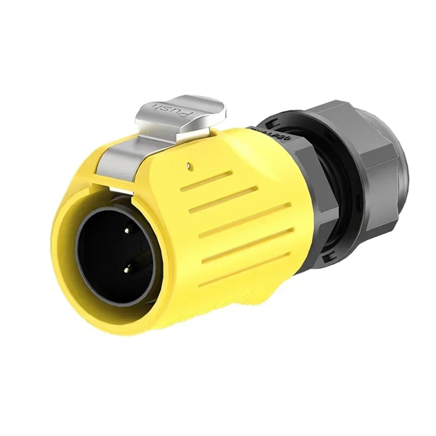 EW-LP20 Industrial Waterproof IP68 Power Connector PBT Plastic Shell M20 2 3 4 5 7 9 12 Pin Quick Push-Pull Socket(2 Pin Female Socket)