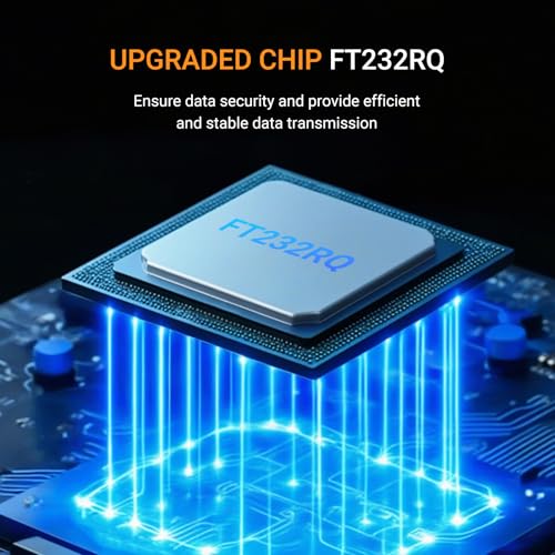 Elecbee USB to DB9 Male RS232 Cable Us232R 1M Converter Cable with Chip FT232RQ Supports All Computer Systems, Up to 1M Transmission Rate, No Need Drivers by Elecbee - Used condition - Image 4