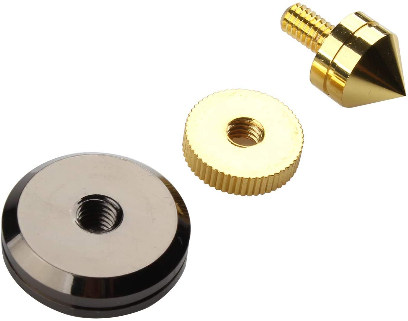 Lot de 4 pics de haut-parleur, supports de haut-parleur, caisson de basses, amplificateur, platine, pieds isolants isolants, tapis anti-chocs avec adhésif double face