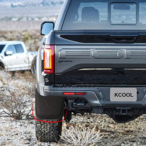 Image of RMOURTEKK Mud Flaps Compatible with Ford 2017-2024 F250 Without OEM Fender Flares Custom Front and Rear Mud Guard Set(4pc Set)