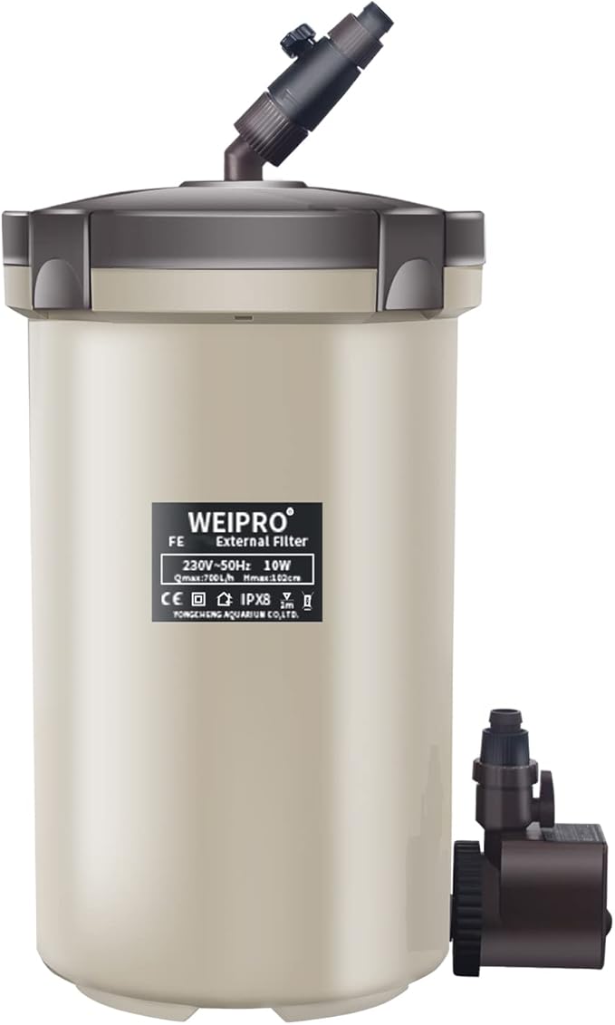 Weipro Canister Filter 4 Stage Filtration,UltraQuiet External Aquarium Filter for