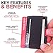 SAVAGE SPARTAN Metal Wallet - Authentic Slim Minimalist Aluminum RFID Blocking Wallet with Cash Strap for Men - Front Pocket EDC Wallet - Smart and Safe Travel