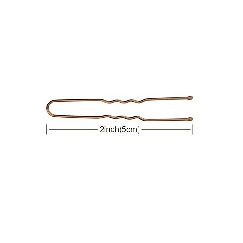 Miniatura 2 de AIEX Kit de 200 pinzas para el cabello en forma de U, pinzas para el cabello para mujeres y niñas y peluquería (bronce)