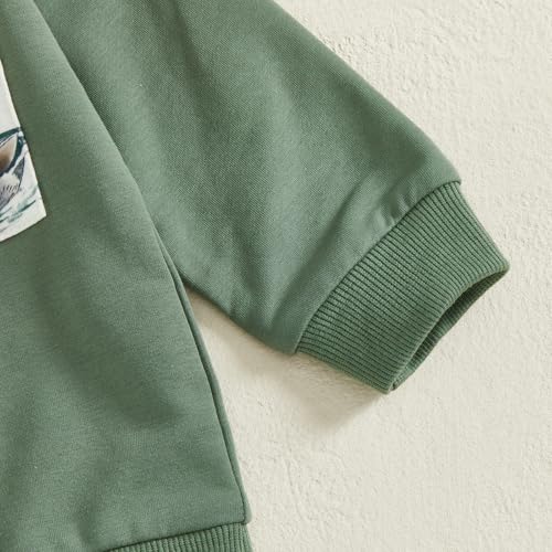 Toddler Baby Boy Fall Winter Outfit Hunting Clothes Duck Embroidery Long Sleeve Sweatshirt Pants Set4