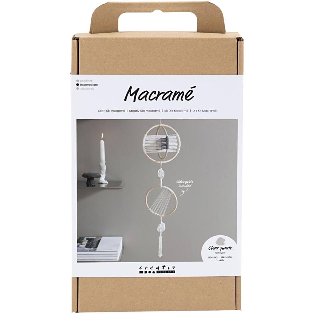 CREATIVE Craft Kit Macramé, Off White, Grey, 1 Pack, Mulricolour