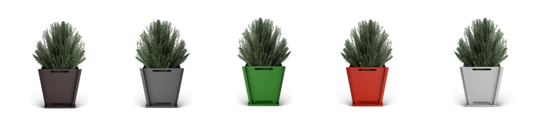 Groovebox Pflanzgefäß 45,7x45,7 cm aus Stahl, weiß, Blumentopf, Pflanzkübel, Pflanzkasten für Drinnen & Draußen