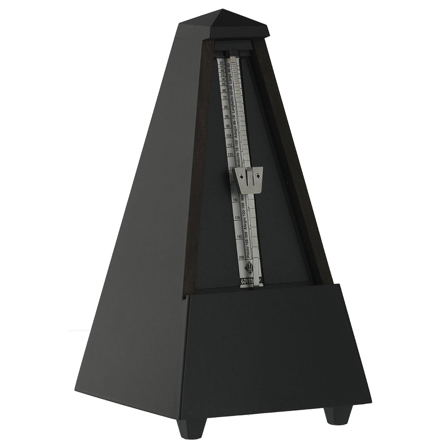 Wittner 816M - Metrónomo mecánico de madera con campana, color negro mate con gamuza de microfibra Keepdrum