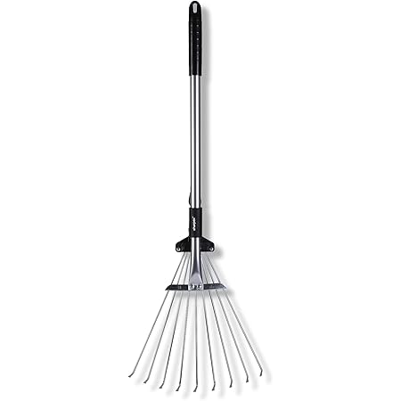 Sharpex Telescopic Metal Rake, 31 to 64 Inch Adjustable Expanding ...