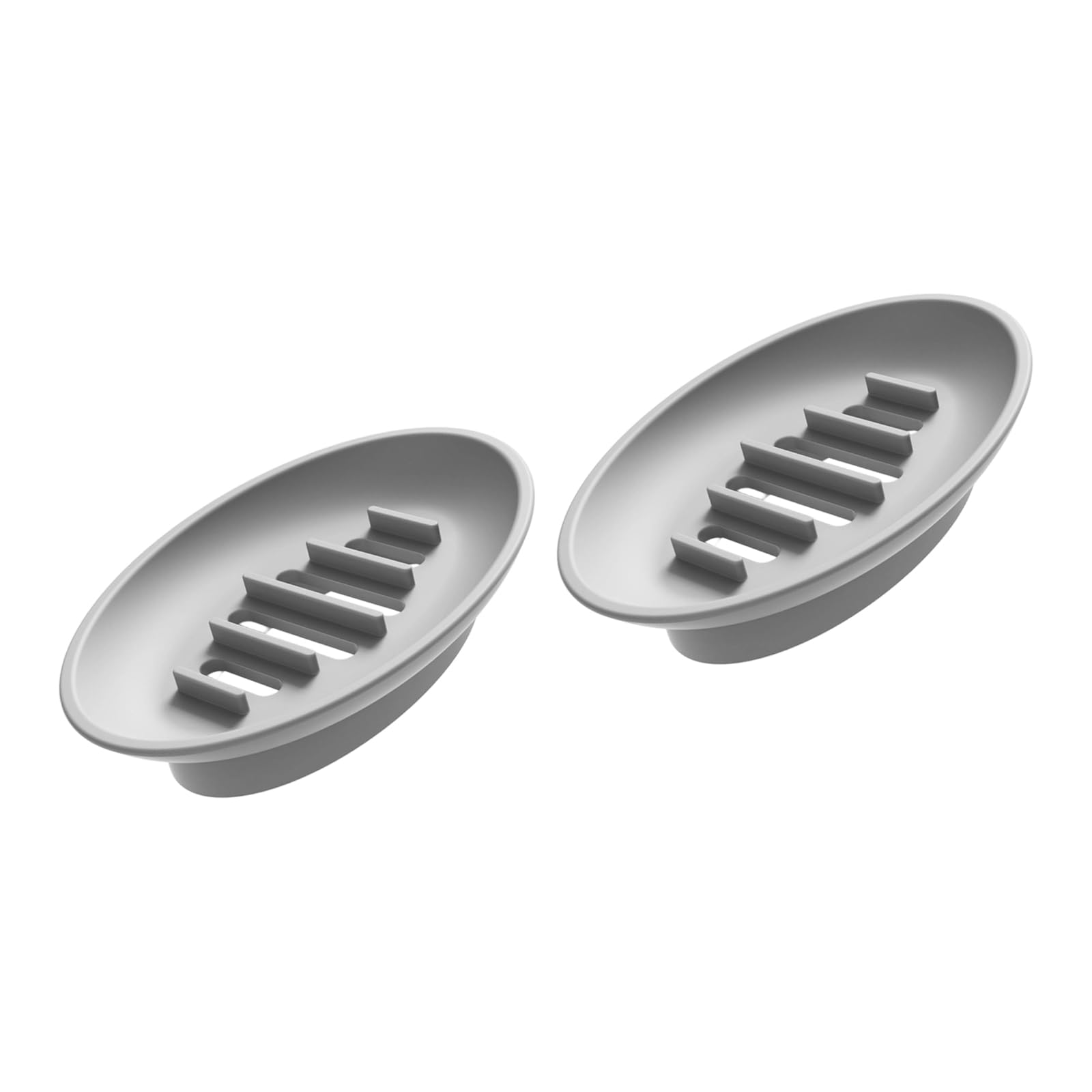 WEILWH Multipurpose Soap Dishes Silicone Holder for Household Bathroom Countertop Organization Soaps Storage Tray 2PCS Dishes