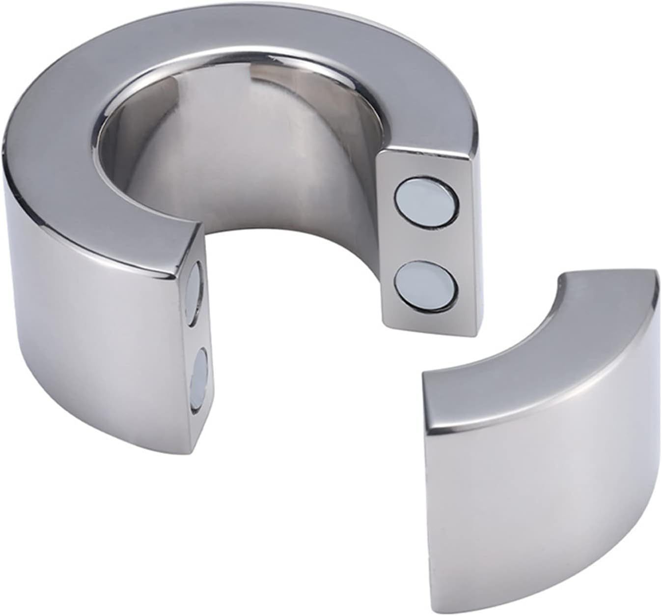 Stainless Steel Weight-Bearing Penile Pendant Stretching Exercise Magnetic Ring Metal Penis Cock Ring Toy(A5)
