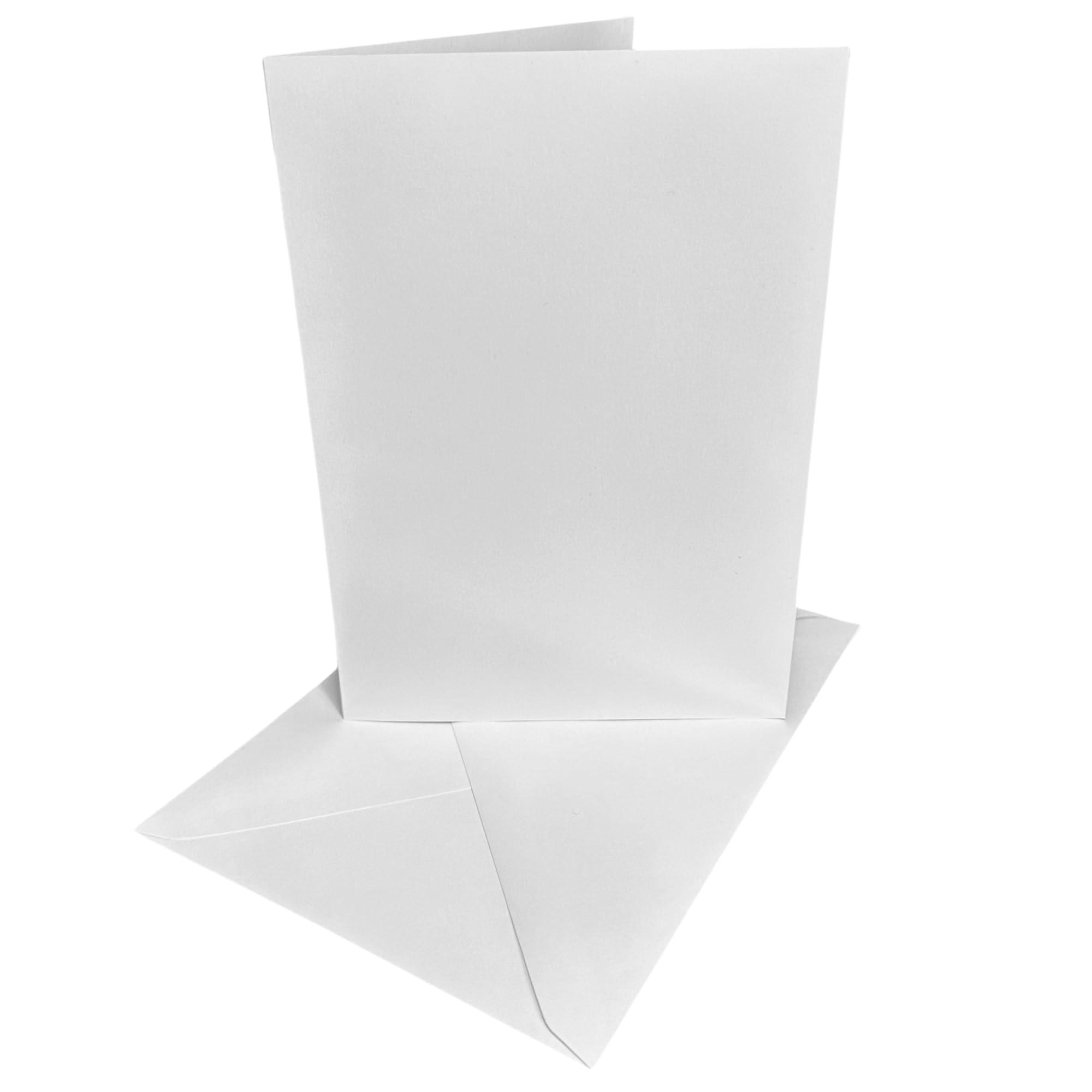 5x7 Card Blanks and Envelopes | 50 Pack | Premium 300gsm White Cardstock | Pre-Creased | Ideal for DIY Greeting Cards, Invitations, Crafts | Includes Envelopes | Stella Weds