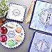 FoldTier 4 Pcs Passover Seder Plate Set Includes Round 12 Inch Renaissance Seder Plate, 8 Inch Square Matzo Tray, 3 Pocket Silk Matzo Cover, Zipper Afikoman Bag for Pesach Decoration Dinnerware