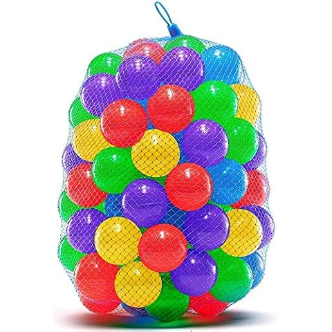 Upper Bounce 100 Ball Pit for Baby Kids, Mini Plastic Soft Kiddie Trampoline Balls Indoor Outdoor Tent Pool Play Toy Crush-Proof Phthalate BPA Free, Multicolour Cover