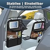 Oneyus Car Seat Organiser, 2 Pack Car Organiser Large Car Organiser Back Seat for Kids Multifunctional Waterproof Car Back Seat Organiser with Folding Table, Tablet Pockets and Many Pockets - Image 7
