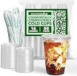 Stock Your Home Compostable Cold Cups with Lids and Straws