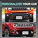 No Drill Front Bumper License Plate Mount Compatible with Jeep Renegade 2015-2023 Front Grille License Plate Mounting Bracket Holder Anti-Theft Car License Plate Frames Accessories Kit
