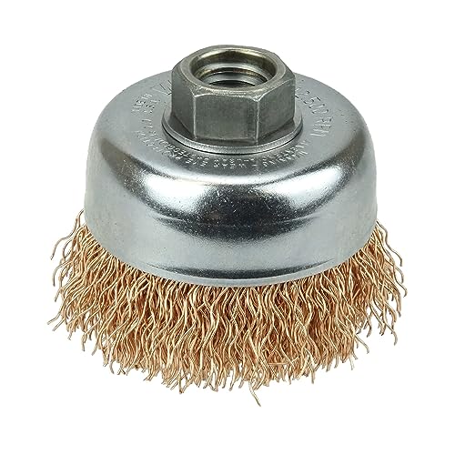 Brosse boisseau à fils ondulés 7,6 cm Weiler 13231 pour meuleuse d'angle