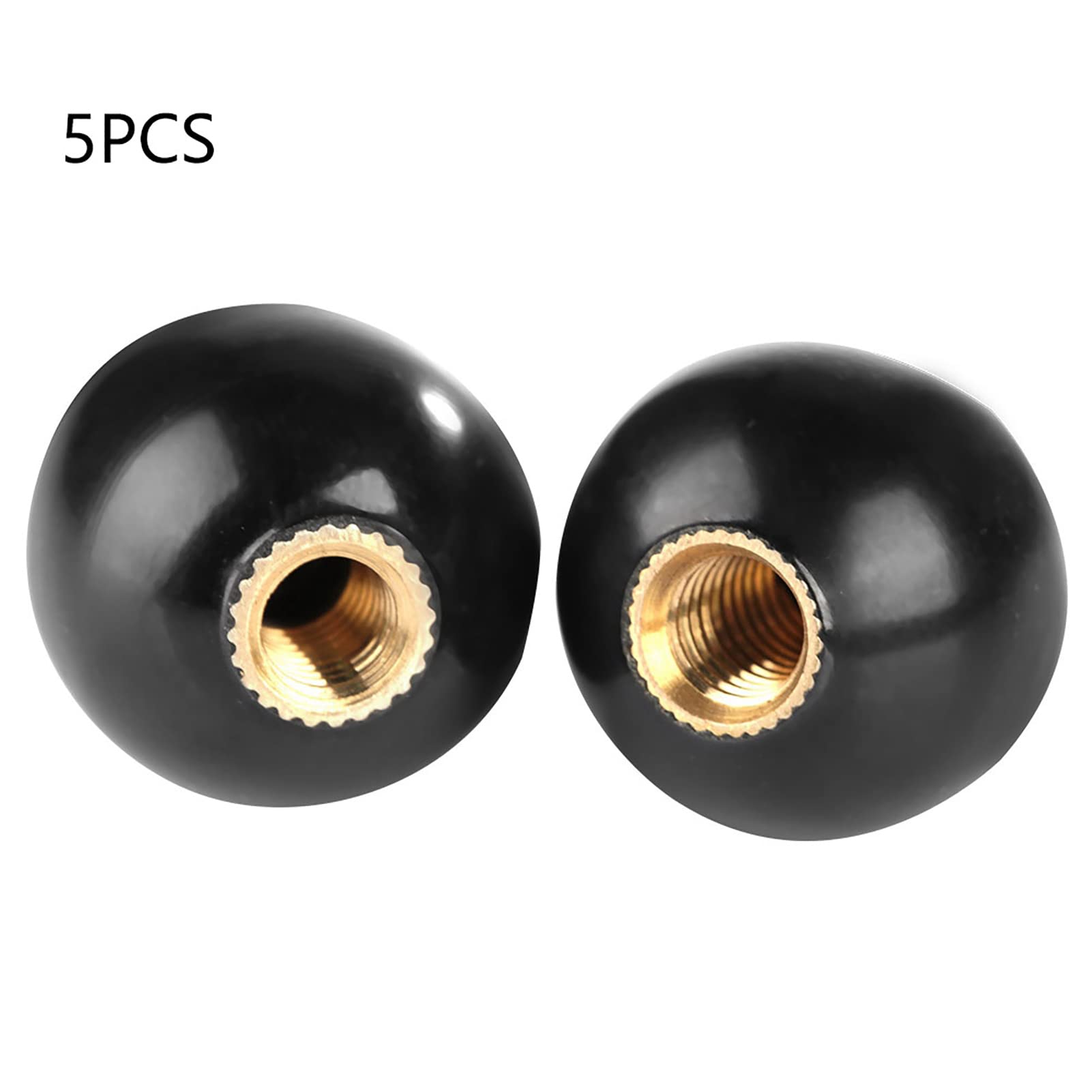 2 Pomelli A Sfera Ovali Neri Filettatura 1/4-20 Femmina - Manopole Per Macchine E Attrezzature