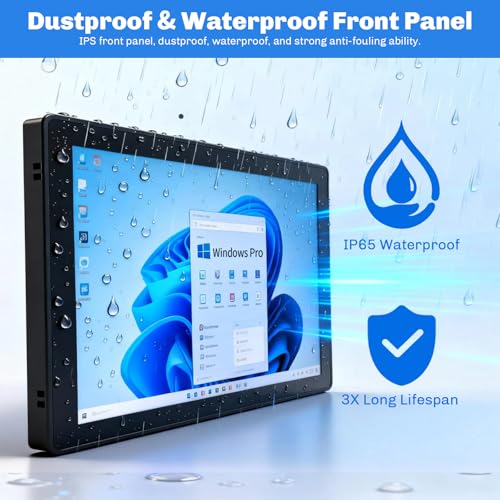 Image of 12.1 inch Embedded-Industrial-Panel-PC, Win11 Pro 10 Point Capacitive Industrial-Touch-Screen-Panel-Computer PC, Core i5-7200U / 8GB-DDR4 RAM 256GB SSD, 1920 * 1080 IPS