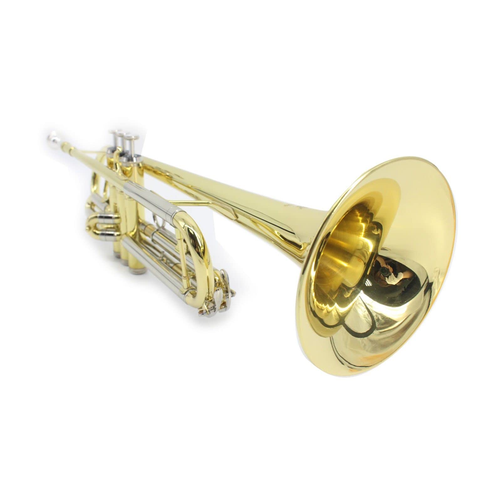 VSOLS Trompete BB Flache Messinginstrumente mit Mundstück von Case Handschuhen (Color : Gold)
