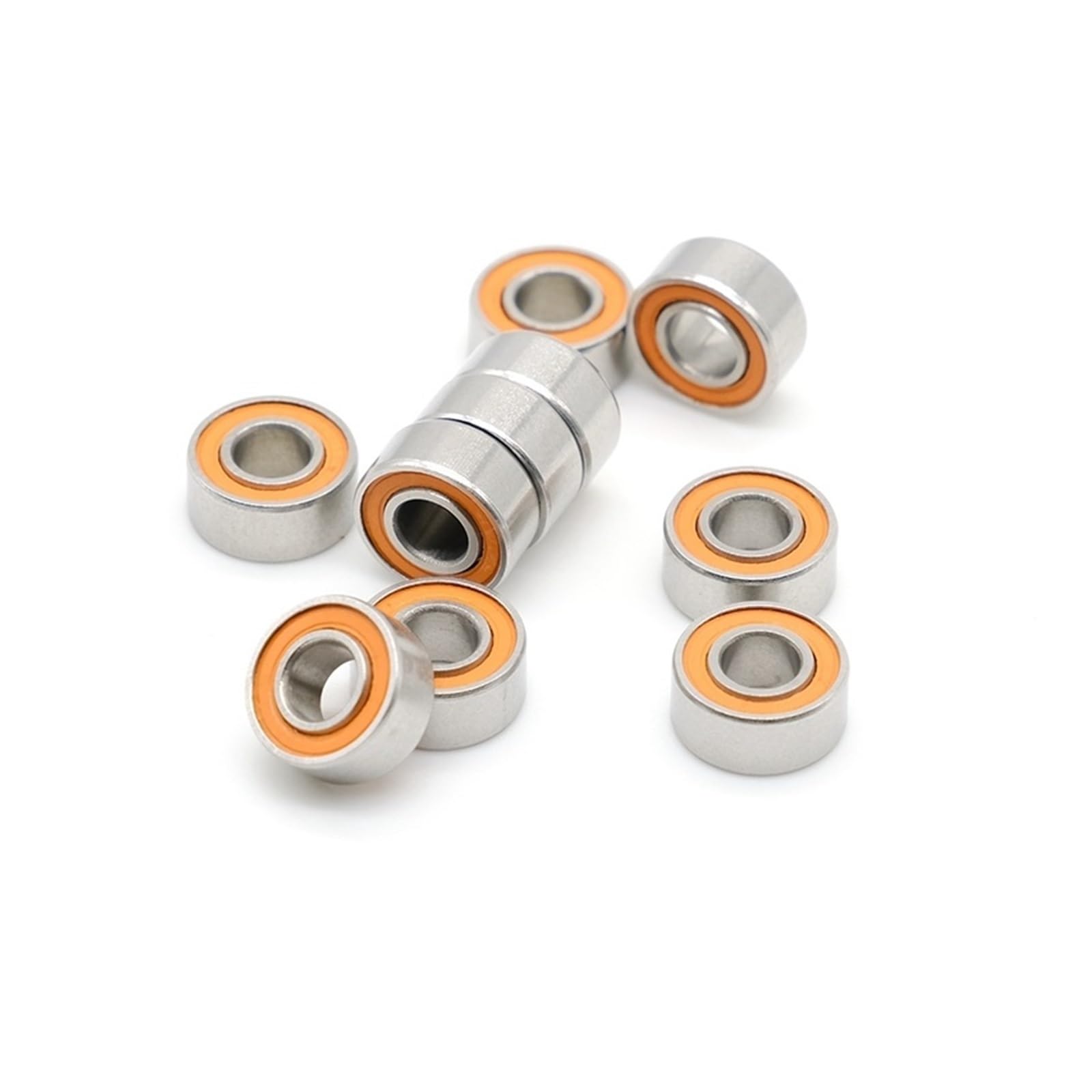 Lot de 2 roulements à billes S684 2RS CB ABEC-7 4 x 9 x 4 mm en acier inoxydable hybride en céramique S684-2RS CB S684RS