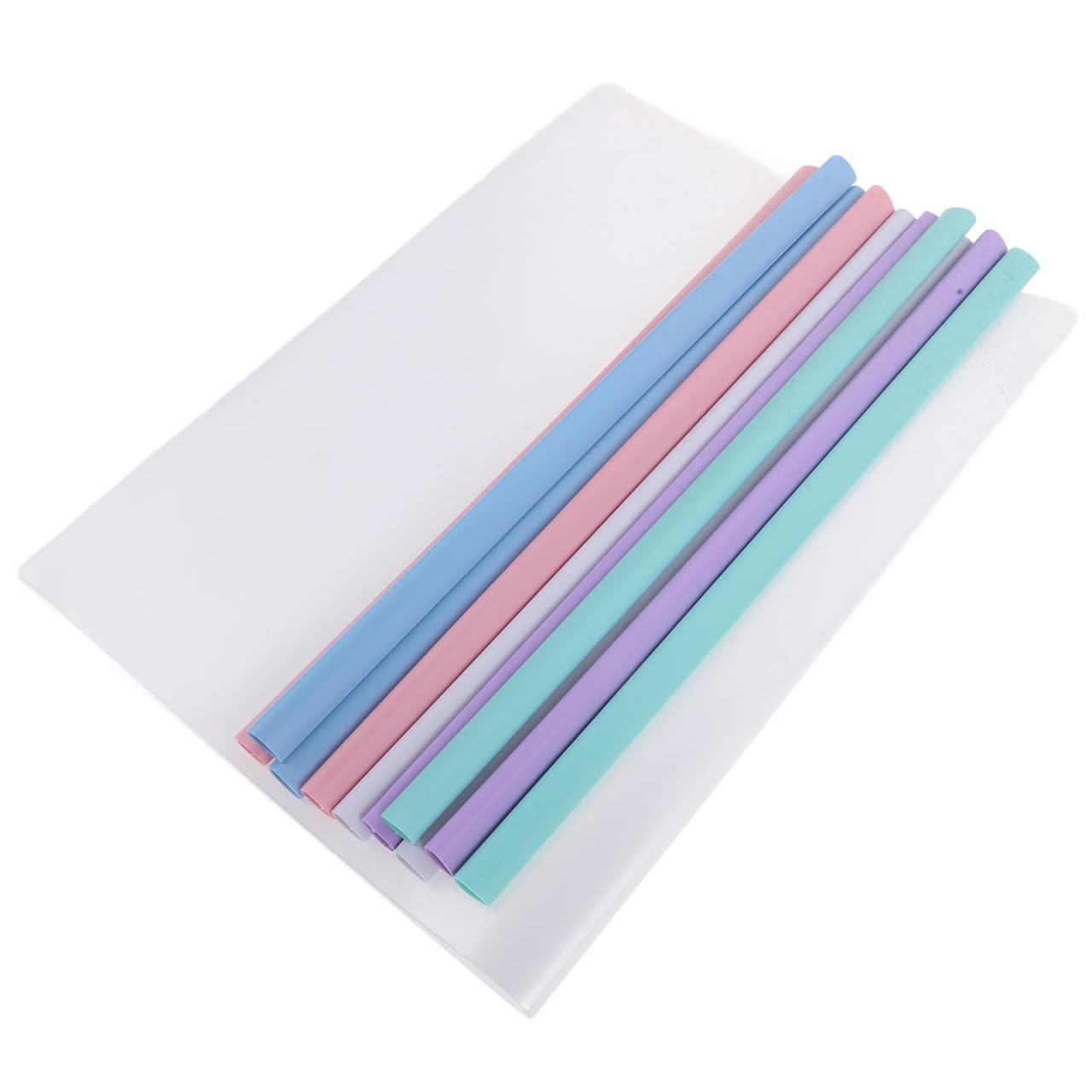 A4 Ziehstangen Aktenordner Kunststoff 50 Stück für Papier | Schulanfang Deko, Durchsichtige Ordner, Klare Sortierung, für Unternehmen und Einzelpersonen Zufällige Farbe