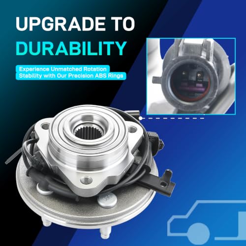 Image of BDELI - 515078 Front Wheel Hub Bearing Assembly for 2006 2007 2008 2009 2010 Ford Explorer, Mercury Mountaineer, 2007 2008 2009 2010 Ford Explorer Sport Trac, 5 Lugs w /ABS (All Models)